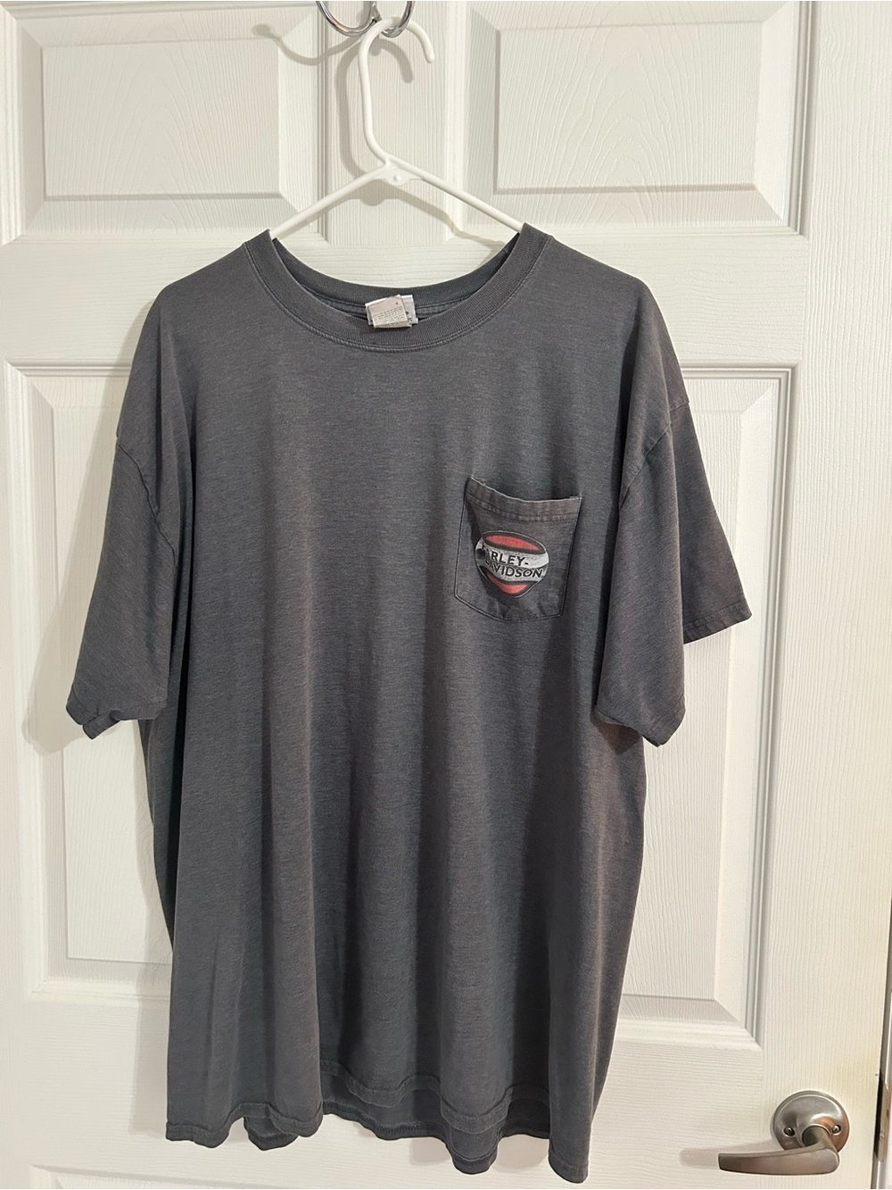 Harley-Davidson Charcoal Gray Pocket Tee with Small Logo